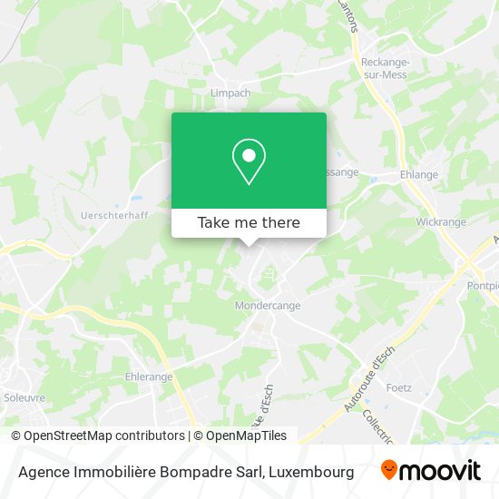 Agence Immobilière Bompadre Sarl map