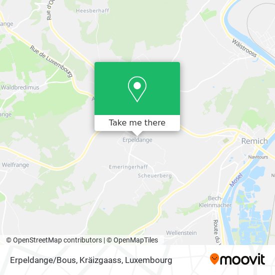 Erpeldange/Bous, Kräizgaass map