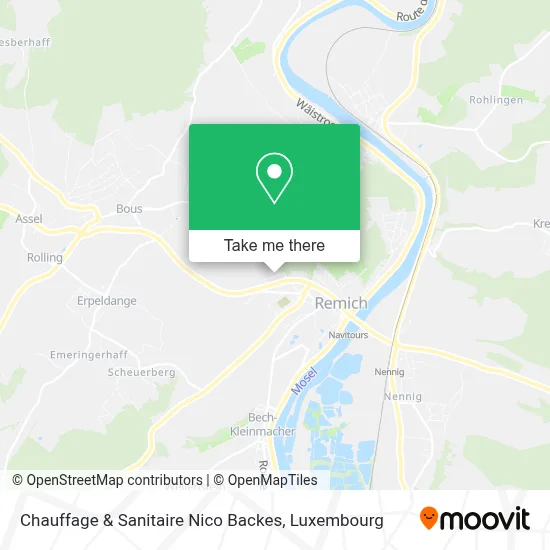 Chauffage & Sanitaire Nico Backes map