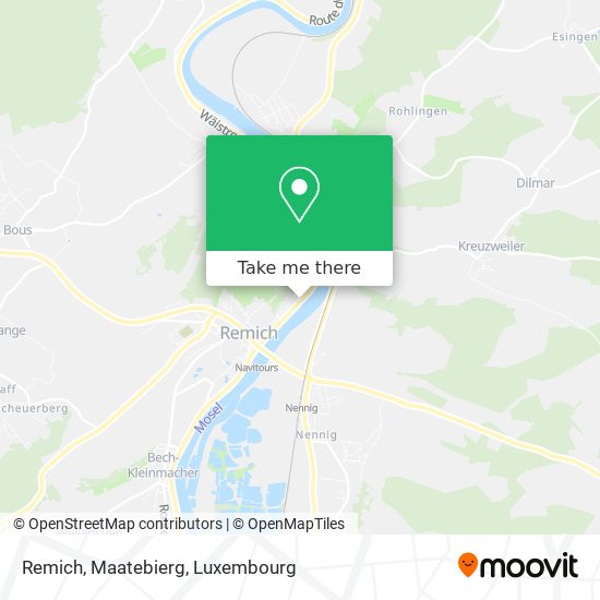 Remich, Maatebierg map