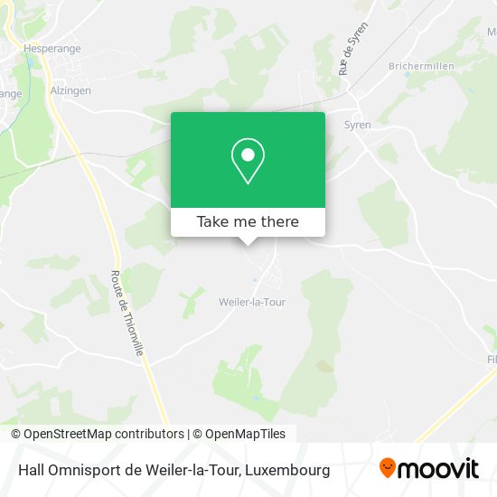 Hall Omnisport de Weiler-la-Tour Karte
