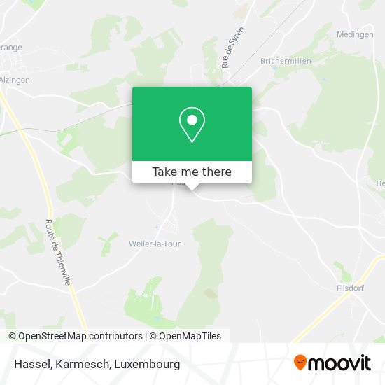 Hassel, Karmesch map