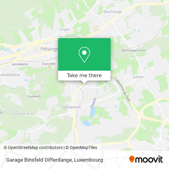 Garage Binsfeld Differdange map