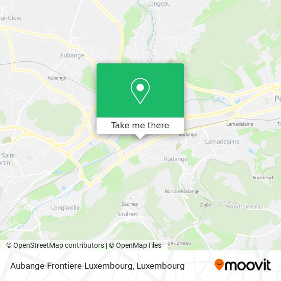 Aubange-Frontiere-Luxembourg map