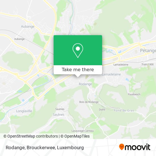 Rodange, Brouckerwee map