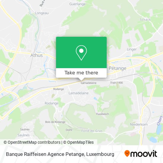 Banque Raiffeisen Agence Petange map