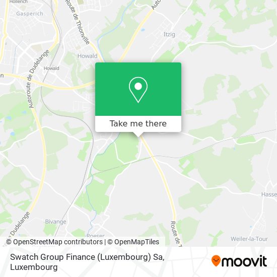 Swatch Group Finance (Luxembourg) Sa map