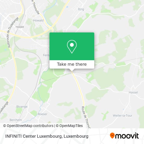 INFINITI Center Luxembourg map