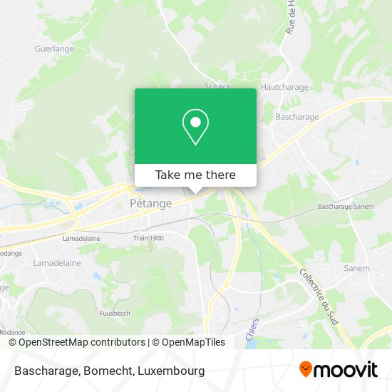 Bascharage, Bomecht map