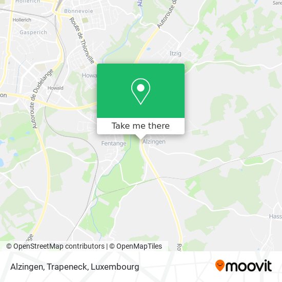 Alzingen, Trapeneck Karte