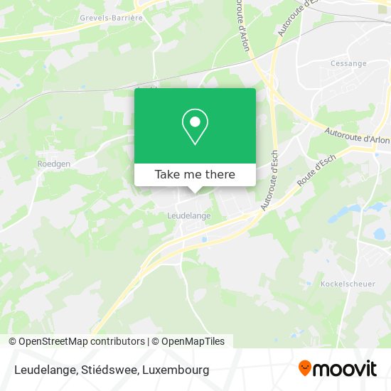 Leudelange, Stiédswee Karte