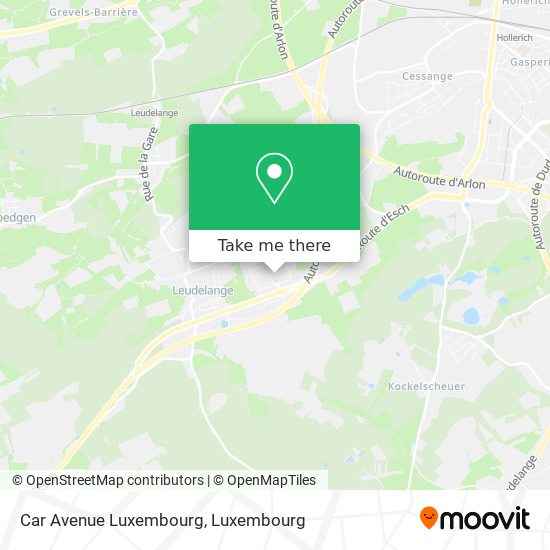 Car Avenue Luxembourg map