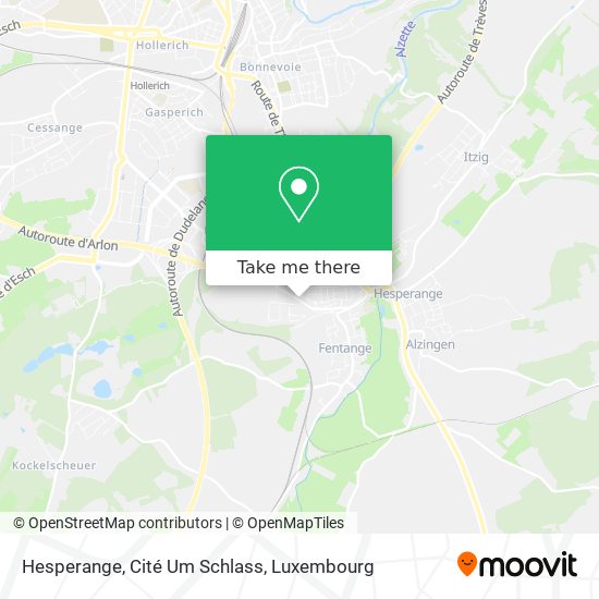 Hesperange, Cité Um Schlass map