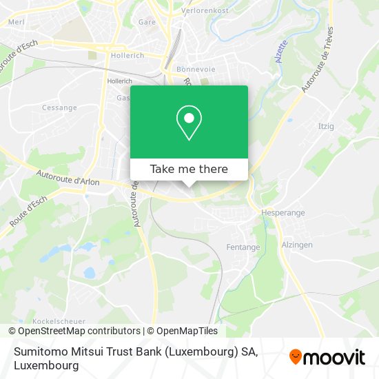 Sumitomo Mitsui Trust Bank (Luxembourg) SA map