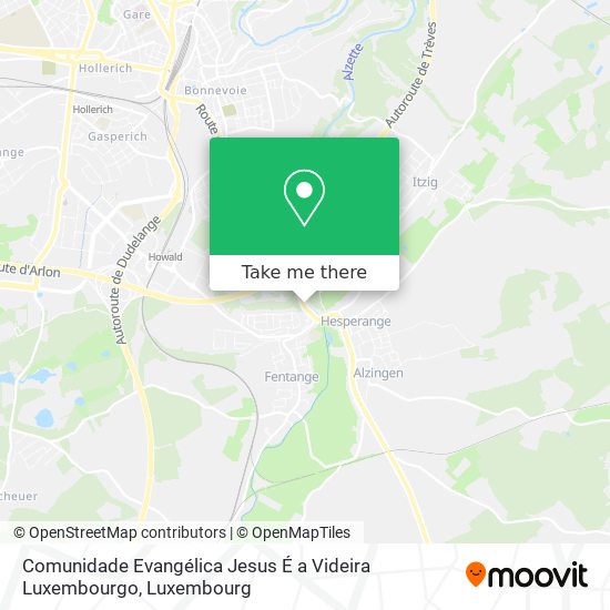 Comunidade Evangélica Jesus É a Videira Luxembourgo map
