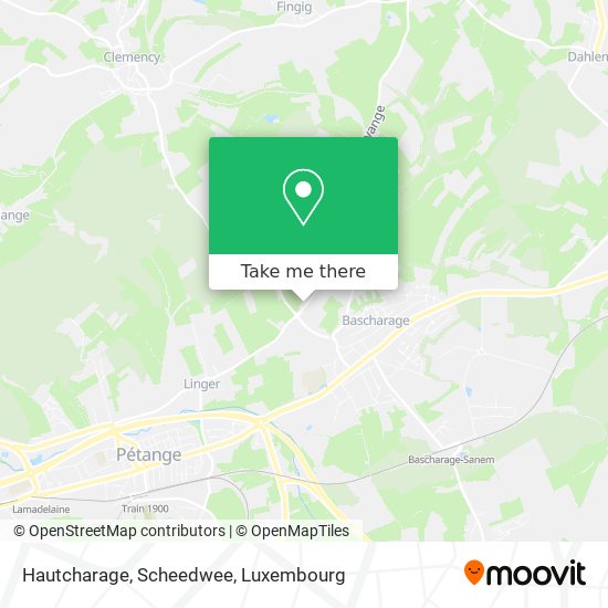 Hautcharage, Scheedwee map