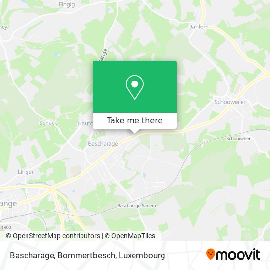 Bascharage, Bommertbesch Karte