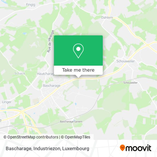 Bascharage, Industriezon map