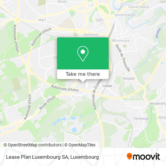 Lease Plan Luxembourg SA map