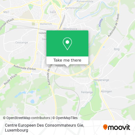 Centre Europeen Des Consommateurs Gie map