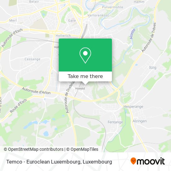 Temco - Euroclean Luxembourg map