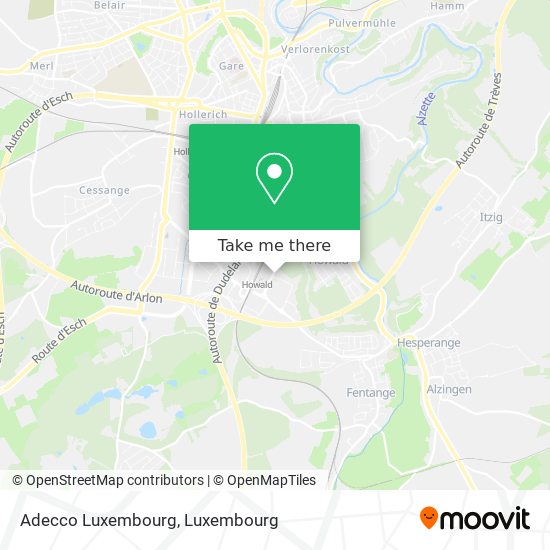 Adecco Luxembourg Karte