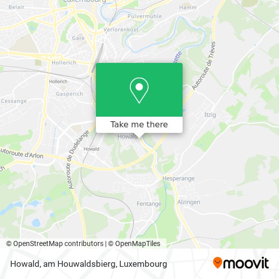 Howald, am Houwaldsbierg map