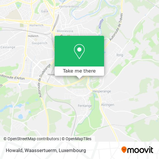 Howald, Waassertuerm map