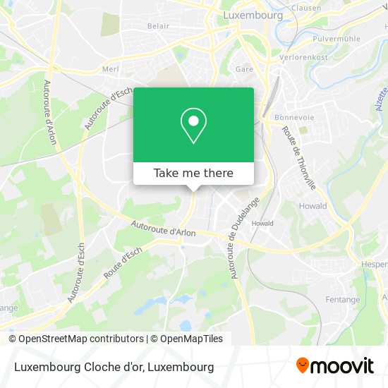 Luxembourg Cloche d'or map