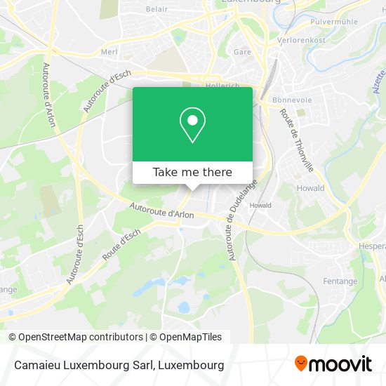 Camaieu Luxembourg Sarl map