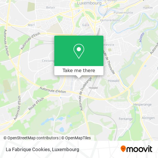 La Fabrique Cookies map