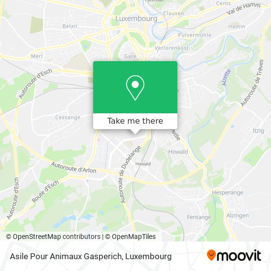 Asile Pour Animaux Gasperich map