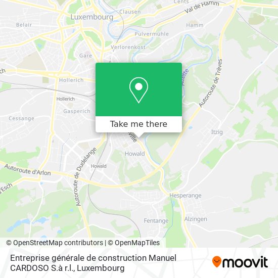 Entreprise générale de construction Manuel CARDOSO S.à r.l. map