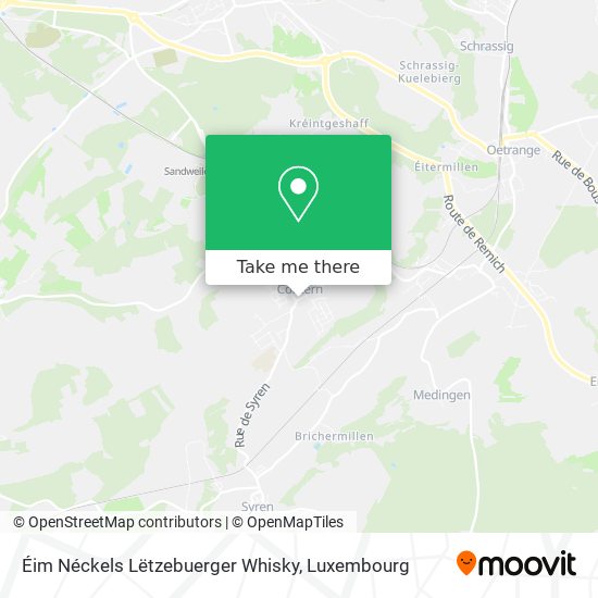 Éim Néckels Lëtzebuerger Whisky map