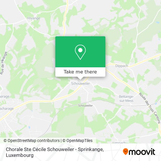 Chorale Ste Cécile Schouweiler - Sprinkange map
