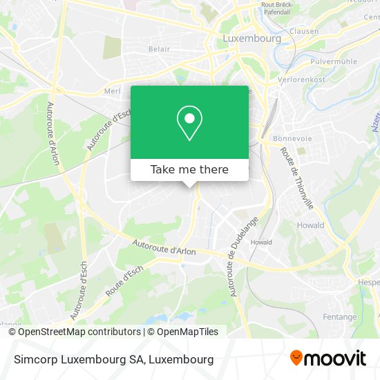 Simcorp Luxembourg SA Karte