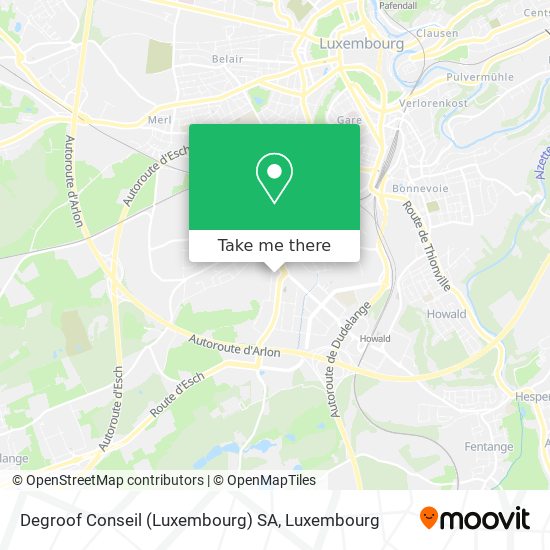 Degroof Conseil (Luxembourg) SA Karte