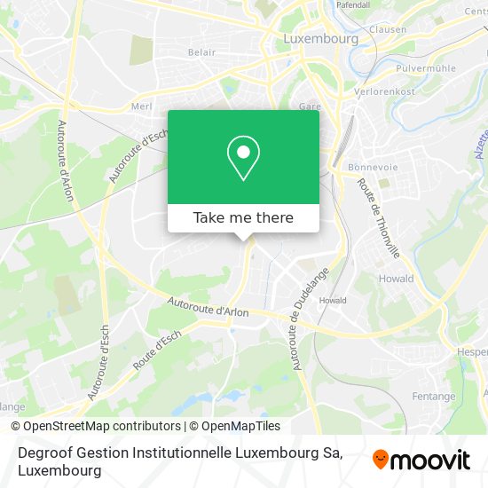 Degroof Gestion Institutionnelle Luxembourg Sa map