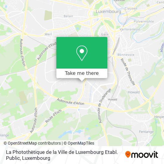 La Photothètique de la Ville de Luxembourg Etabl. Public map