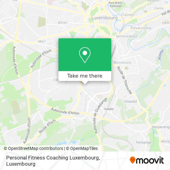 Personal Fitness Coaching Luxembourg map