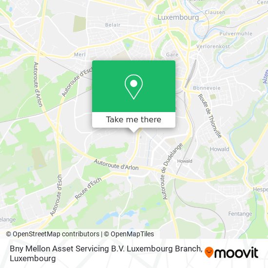 Bny Mellon Asset Servicing B.V. Luxembourg Branch map