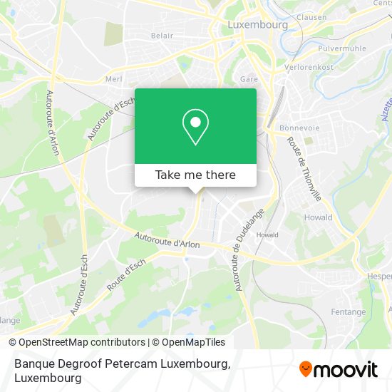 Banque Degroof Petercam Luxembourg map