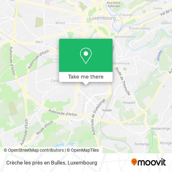 Crèche les près en Bulles map