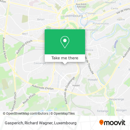 Gasperich, Richard Wagner map