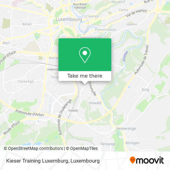 Kieser Training Luxemburg map