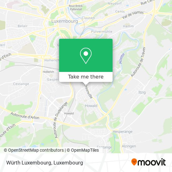 Würth Luxembourg Karte