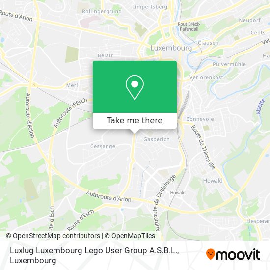 Luxlug Luxembourg Lego User Group A.S.B.L. map