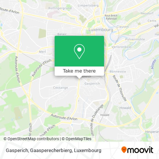 Gasperich, Gaasperecherbierg map