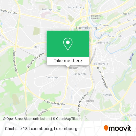 Chicha le 18 Luxembourg map