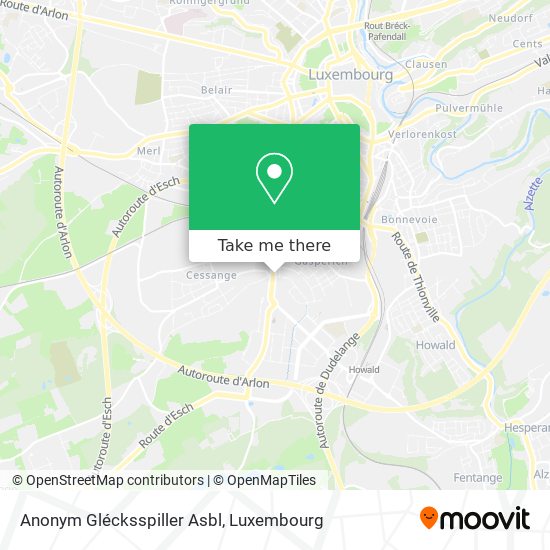 Anonym Glécksspiller Asbl map